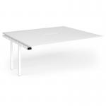 Connex Plus O Frame 1800 x 1600 x 725mm Back to Back Add On Bay - White Frame White Top HCO1816-AB-WH-WH
