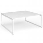 Connex Plus O Frame 1800 x 1600 x 725mm Back to Back Desk (2 x 1800mm) - White Frame White Top HCO1816-WH-WH