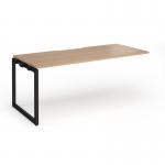 Connex Plus O Frame 1800 x 800 x 725mm Single Add On Bay - Black Frame Beech Top HCO188-AB-K-B