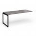 Connex Plus O Frame 1800 x 800 x 725mm Single Add On Bay - Black Frame Grey Oak Top HCO188-AB-K-GO