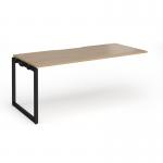 Connex Plus O Frame 1800 x 800 x 725mm Single Add On Bay - Black Frame Kendal Oak Top HCO188-AB-K-KO