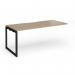 Connex Plus O Frame 1800 x 800 x 725mm Single Add On Bay - Black Frame Kendal Oak Top HCO188-AB-K-KO