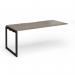 Connex Plus O Frame 1800 x 800 x 725mm Single Add On Bay - Black Frame Nebraska Oak Top HCO188-AB-K-NO