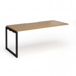 Connex Plus O Frame 1800 x 800 x 725mm Single Add On Bay - Black Frame Oak Top HCO188-AB-K-O