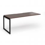 Connex Plus O Frame 1800 x 800 x 725mm Single Add On Bay - Black Frame Walnut Top HCO188-AB-K-W