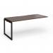 Connex Plus O Frame 1800 x 800 x 725mm Single Add On Bay - Black Frame Walnut Top HCO188-AB-K-W