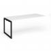 Connex Plus O Frame 1800 x 800 x 725mm Single Add On Bay - Black Frame White Top HCO188-AB-K-WH