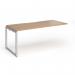 Connex Plus O Frame 1800 x 800 x 725mm Single Add On Bay - Silver Frame Beech Top HCO188-AB-S-B