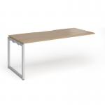 Connex Plus O Frame 1800 x 800 x 725mm Single Add On Bay - Silver Frame Kendal Oak Top HCO188-AB-S-KO