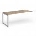 Connex Plus O Frame 1800 x 800 x 725mm Single Add On Bay - Silver Frame Kendal Oak Top HCO188-AB-S-KO