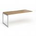 Connex Plus O Frame 1800 x 800 x 725mm Single Add On Bay - Silver Frame Oak Top HCO188-AB-S-O