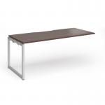 Connex Plus O Frame 1800 x 800 x 725mm Single Add On Bay - Silver Frame Walnut Top HCO188-AB-S-W