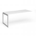 Connex Plus O Frame 1800 x 800 x 725mm Single Add On Bay - Silver Frame White Top HCO188-AB-S-WH