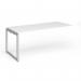 Connex Plus O Frame 1800 x 800 x 725mm Single Add On Bay - Silver Frame White Top HCO188-AB-S-WH