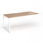 Connex Plus O Frame 1800 x 800 x 725mm Single Add On Bay - White Frame Beech Top HCO188-AB-WH-B