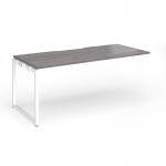 Connex Plus O Frame 1800 x 800 x 725mm Single Add On Bay - White Frame Grey Oak Top HCO188-AB-WH-GO