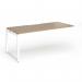 Connex Plus O Frame 1800 x 800 x 725mm Single Add On Bay - White Frame Kendal Oak Top HCO188-AB-WH-KO