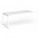 Connex Plus O Frame 1800 x 800 x 725mm Single Add On Bay - White Frame White Top HCO188-AB-WH-WH