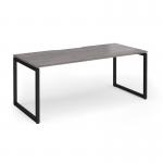 Connex Plus O Frame 1800 x 800 x 725mm Single Desk - Black Frame Grey Oak Top HCO188-K-GO