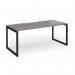 Connex Plus O Frame 1800 x 800 x 725mm Single Desk - Black Frame Grey Oak Top HCO188-K-GO