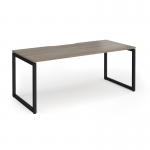 Connex Plus O Frame 1800 x 800 x 725mm Single Desk - Black Frame Nebraska Oak Top HCO188-K-NO