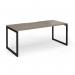Connex Plus O Frame 1800 x 800 x 725mm Single Desk - Black Frame Nebraska Oak Top HCO188-K-NO