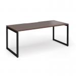 Connex Plus O Frame 1800 x 800 x 725mm Single Desk - Black Frame Walnut Top HCO188-K-W