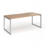 Connex Plus O Frame 1800 x 800 x 725mm Single Desk - Silver Frame Beech Top HCO188-S-B