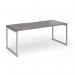 Connex Plus O Frame 1800 x 800 x 725mm Single Desk - Silver Frame Grey Oak Top HCO188-S-GO