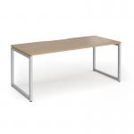 Connex Plus O Frame 1800 x 800 x 725mm Single Desk - Silver Frame Kendal Oak Top HCO188-S-KO