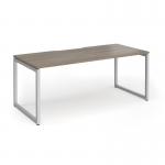 Connex Plus O Frame 1800 x 800 x 725mm Single Desk - Silver Frame Nebraska Oak Top HCO188-S-NO