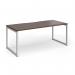 Connex Plus O Frame 1800 x 800 x 725mm Single Desk - Silver Frame Walnut Top HCO188-S-W