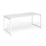 Connex Plus O Frame 1800 x 800 x 725mm Single Desk - White Frame White Top HCO188-WH-WH