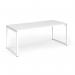 Connex Plus O Frame 1800 x 800 x 725mm Single Desk - White Frame White Top HCO188-WH-WH