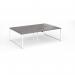 Connex Plus O Frame 2400 x 1600 x 725mm Back to Back Desk (4 x 1200mm) - White Frame Grey Oak Top HCO2416-WH-GO