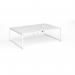 Connex Plus O Frame 2400 x 1600 x 725mm Back to Back Desk (4 x 1200mm) - White Frame White Top HCO2416-WH-WH
