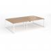 Connex Plus O Frame 2800 x 1600 x 725mm Back to Back Desk (4 x 1400mm) - White Frame Beech Top HCO2816-WH-B