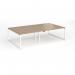 Connex Plus O Frame 2800 x 1600 x 725mm Back to Back Desk (4 x 1400mm) - White Frame Kendal Oak Top HCO2816-WH-KO
