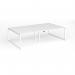 Connex Plus O Frame 2800 x 1600 x 725mm Back to Back Desk (4 x 1400mm) - White Frame White Top HCO2816-WH-WH