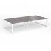 Connex Plus O Frame 3200 x 1600 x 725mm Back to Back Desk (4 x 1600mm) - White Frame Grey Oak Top HCO3216-WH-GO