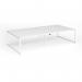 Connex Plus O Frame 3200 x 1600 x 725mm Back to Back Desk (4 x 1600mm) - White Frame White Top HCO3216-WH-WH