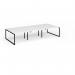 Connex Plus O Frame 3600 x 1600 x 725mm Back to Back Desk (6 x 1200mm) - Black Frame White Top HCO3616-K-WH