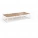 Connex Plus O Frame 3600 x 1600 x 725mm Back to Back Desk (6 x 1200mm) - White Frame Beech Top HCO3616-WH-B