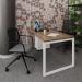 Connex Plus O Frame 3600 x 1600 x 725mm Back to Back Desk (6 x 1200mm) - White Frame White Top HCO3616-WH-WH