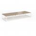 Connex Plus O Frame 4200 x 1600 x 725mm Back to Back Desk (6 x 1400mm) - White Frame Kendal Oak Top HCO4216-WH-KO