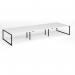 Connex Plus O Frame 4800 x 1600 x 725mm Back to Back Desk (6 x 1600mm) - Black Frame White Top HCO4816-K-WH