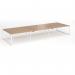 Connex Plus O Frame 4800 x 1600 x 725mm Back to Back Desk (6 x 1600mm) - White Frame Beech Top HCO4816-WH-B