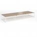 Connex Plus O Frame 4800 x 1600 x 725mm Back to Back Desk (6 x 1600mm) - White Frame Kendal Oak Top HCO4816-WH-KO