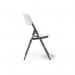 Hebe steel folding chair with blow moulded seat and back - 4 Units per box - White HEB100-G-WH