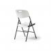 Hebe steel folding chair with blow moulded seat and back - 4 Units per box - White HEB100-G-WH